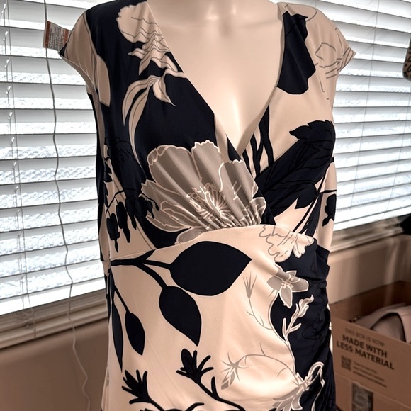 Ralph Lauren Floral Navy and White Dress - Picture 2 of 4